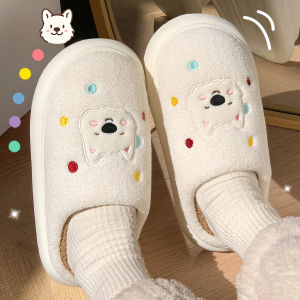 RUNROU | Thick-soled Slip-resistant Warm Couples Cotton Slippers