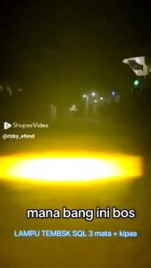 PROMO Lampu Tembak Laser Original Led Foglamp SQL OWL 3 Mata 2 Warna 60W / 3Mata 2 Warna lampu tembak Laser Gun Putih Kuning 2 Warna Waterproof