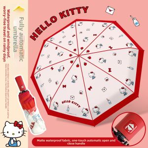 SVORIAHI | Cute Hello Kitty Compact Umbrella Automatic Foldable