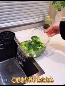 OHHDEER  Multifunctional Sink Drain Basket Vegetable Washing Basin Kitchen Organizer Washing Rice Fruit Draining Basket