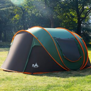 Portable Outdoor Automatic Pop-Up Thickened Camping Tent Waterproof Sun Protection Beach Indoor Camping Equipment for 3-4 People