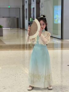 Trang Phục Hán Phục Váy Mặt Ngựa Cho Bé Gái Trang Phục Cổ Trang Phong Cách Trung Quốc Thời Nhà Minh Mẫu Mới Mùa Xuân Thu Trang Phục Nhà Đường Phong Cách Cổ