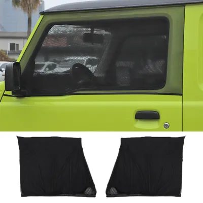 2PCS Car Sunshade Curtain Mesh Side Window Sun Shade Visor Protection Insect Net for Suzuki Jimny 2007-2025 Interior Accessories
