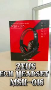 Mediatech Gaming Headset  Headphone Zeus MSH 016 - Headset Gaming Mediatech splitter + pouch - 56019