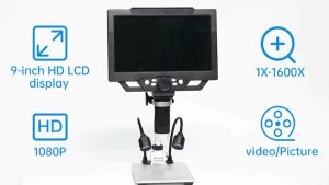 Mikroskop microscope digital g1200 kaca pembesar 12MP layar LCD 7 inci mikroskop digital elektronik 1200X monitor amplification magnifier