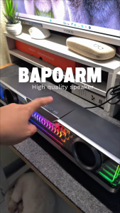 Bapoarm M20 Soundbar RGB LED Surround Gaming Speaker Bluetooth 5.3 USB 3.5mm Audio with Mic