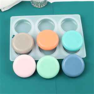6 Holes Round Oval Silicone Soap Molds DIY Flat Bottom Ball Cylinder Handmade Soap Molds Circle Aromatherapy Soap Silicone Mold