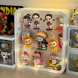 Wall-Mounted House Pop Mart Display Box: Hand-Made Blind Box Doll Storage Building Blocks Model Dustproof & Transparent