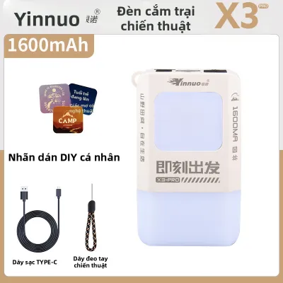 JIETELUO | Đèn cắm trại đa năng di động sạc pin bền