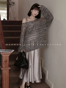 ชุดเดรสแขนกุดสีทองแบบสองชิ้นสำหรับตั้งครรภ์ Cat Single Ashes Fall Nana แฟชั่นฤดูร้อน คอกลม แขนกุด กระโปรงยาวปานกลาง คอวี