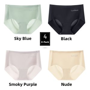 Cavid Karrie | Ice Silk Seamless Mid-Waist Thin Summer Sport Yoga Womens Briefs