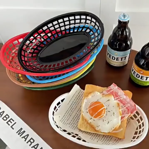 Big Large Size Food Serving Tray Food Basket Tray For Wings Nachos Fries Fry Oval Fast Food Platter