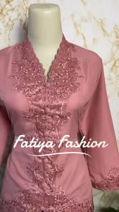 Kebaya Encim Modern Dusty Pink Senada Katun Premium