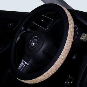New Diamond Embedded Steering Wheel Cover Universal Summer Anti-Slip Cute Womens Car Interior Accessories Four Seasons