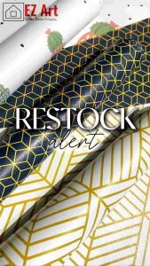 EZ Art 10m x 45cm 2D embossed Nordic Minimalist matte gold geometric Wallpaper sticker