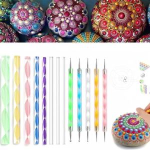 Bộ Dụng Cụ Trang Trí Mandala DIY - Bộ 5/8/13 Cây Bút Chấm Acrylic Kết Hợp Để Vẽ Và Làm Đồ Gốm