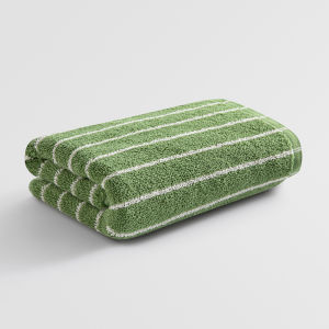 Khăn Tắm Sọc Cotton Mềm Mại Thấm Hút Nhanh Khô Thiết Kế Cổ Điển Dùng Cho Phòng Tắm Spa Phòng Tập Thể Dục Khách Sạn Bãi Biển Hồ Bơi - Bộ 1/4/6 Chiếc Quà Tặng Khăn Tắm