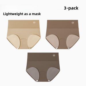MiiOW | High Waist Ice Silk Cotton Underwear Womens Summer Thin New Abdomen Ingesting Antibacterial Pure Cotton Crotch Triangle Pants