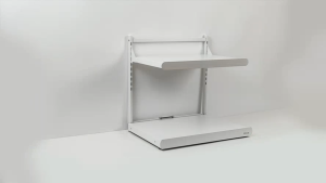 2-Tier Carbon Steel Kitchen Countertop Organizer | Space-Saving Storage Rack | Microwave Shelf HDB
