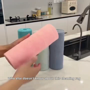 Kitchen Rag 60pcs/1Roll 25cm×25cm Reusable Absorbent Microfiber Kitchen Dishcloth Non-stick Oil Dish