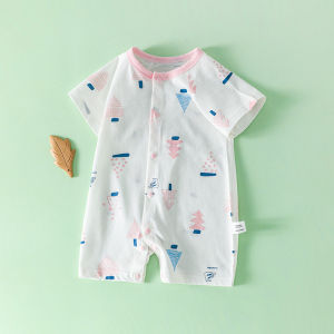 Pure Cotton Baby Romper Summer Outfit Casual Short Sleeve Crawler Suit for Boys And Girls Baby Clothes Comfortable Breathable
