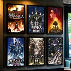 A-Attack on Titan Poster Art Wall Canvas Painting Home Living Room Bedroom Bar Aesthetic Decoration