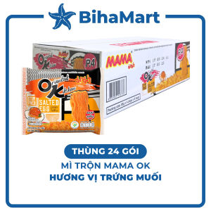 [THÙNG 24 GÓI] - MAMA OK - Mì xào Mama OK Trứng Muối (85g/gói) - Mì xào Trứng Muối Thái Lan Mama mì Trứng Muối gói