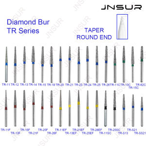 TR Series Dental Diamond Burs Taper Round End Dental Drills Dental Clinic Supply 5pcs/pack Technican Dentistry Material Supply