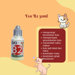 EVO B2 VITAMIN B2 DAN ASAM AMINO HEWAN KUCING 30ML