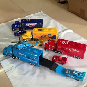 Takara Tomy | Cars Figures Mack Truck Lightning McQueen Racing 1:55 Die Cast Model Children Mini Vehicle Toys Collection Birthday Gifts