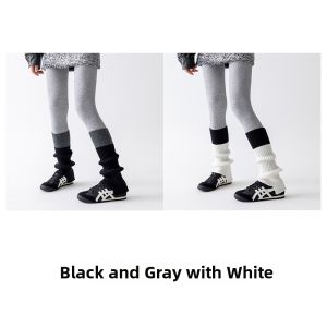 Contrast Color Cashmere Long Tube Socks