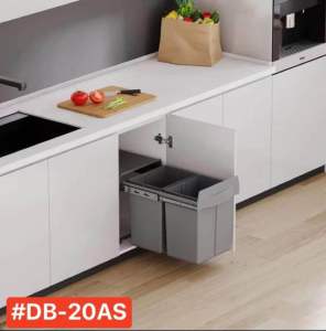 Modern Pull out trash can / pull out trash Bin DOUBLE(RenzRobin88 Marketing)