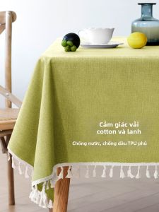 SANHANG | Bàn Ăn Bằng Vải Cotton-Linen Chống Nước Chống Dầu
