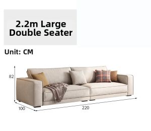 YIZUO | Italian Minimalist Arc Shaped Corner Fabric Sofa