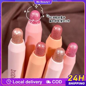 2 in 1 Double-Head Highlighting Fixing Eyeshadow Pencil Waterproof Pearl Velvet Matte Long-lasting Glitter Eyeshadow Pencil Makeup Pen Fine and Smooth Repair Brightening Beauty Gift Facial Eye Makeup Contour Highlighter Pen