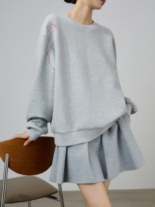 Casual Loose Hoodie Skirt Set Autumn