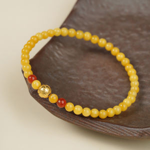 POTALA PALACE | Agate and Coral Beads Buddhist Prayer Bracelet Multiple Wrap Double Strand