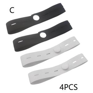 EELHOE | [J] 2/4 Pcs Shirt Sleeve Holders No Drill Adjustable Elastic Band Shorten Sleeve Length Cuff Fasteners