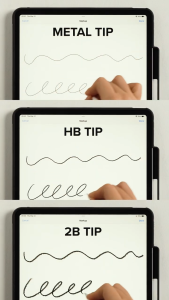 RINGKE® APPLE PENCIL HB TIPS (3-Pack) Authentic Pencil Crisp & Clear Feel with Medium HB Tip Designed for Paper Touch Fi