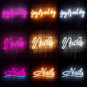 Yay Its Nail Day Neon SignLED Lights for Salon BarBeauty RoomBedroom - Great Gift For Nail Tech GirlsChristmasBirthday