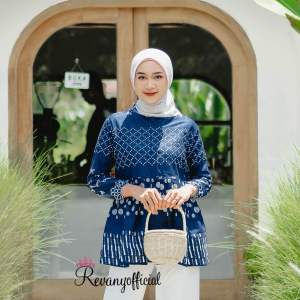 Revany ID - Milea Blouse Batik Kerja Modern Atasan Batik Couple