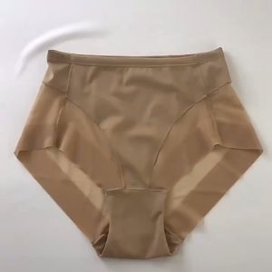 Seamless Panties Women High Waist Panty Tummy Control Briefs Butt Lifter Shapewear Ice Silk Underwear
