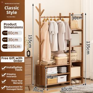 ZHU OU JI | Multifunctional Open Wardrobe Clothes Rack