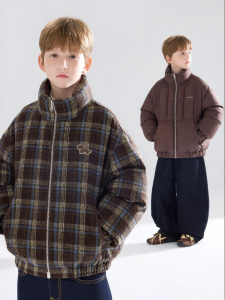 MUCMUKN | Reversible Plaid Down Jacket Childrens