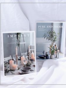 Photography English Magazine Food Shooting Background Fabric Ins Style Decoration for Shooting Card Photo Props Decoration Ornament