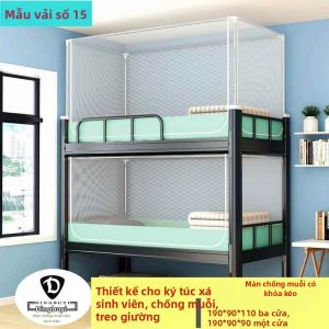 Mùng Chống Muỗi Giường Đơn Sinh Viên 3 Mặt Mở Có Khung