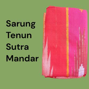 Lipa Saqbe Sarung Tenun merah/hitam Sutra Mandar Sulawesi Barat