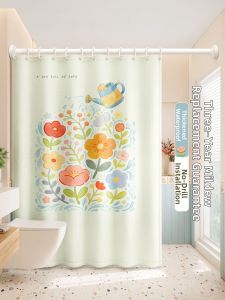 WEILAISHI | Waterproof Mildew Resistant Quick-Dry No-Drilling Thickened Shower Curtain