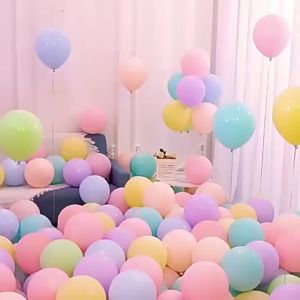 100-300pcs Pastel Balloons Macaron Pink Blue Latex Ballon Round Candy Green Yellow Birthday Balloon Baby Shower Wedding Decor