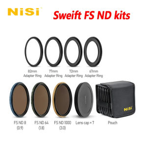 NiSi Swift System FS ND Kit Filter FS ND8+FS ND64+ND1000 3.0+GND0.9+Lens Cap Pouch with 40.5-95mm Adapter Ring For Camera Lens 82mm 95mm TFCPlaystore